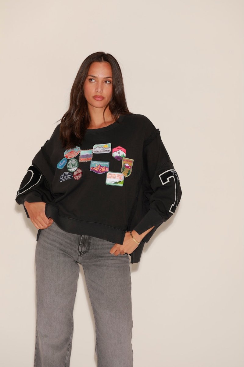 SWEAT OLYMPE BLACK S/M - ONE TEE