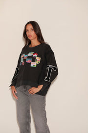 SWEAT OLYMPE BLACK S/M - ONE TEE