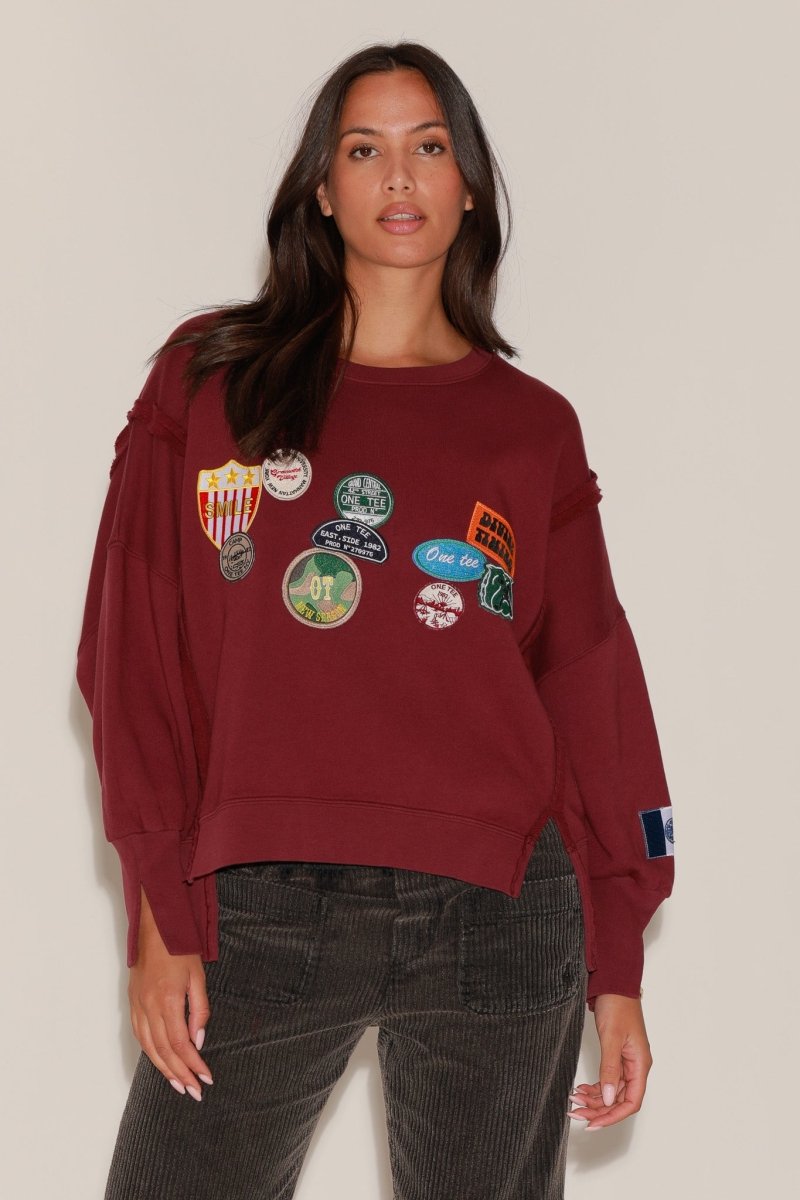 SWEAT OLYMPE BURGUNDY S/M - ONE TEE