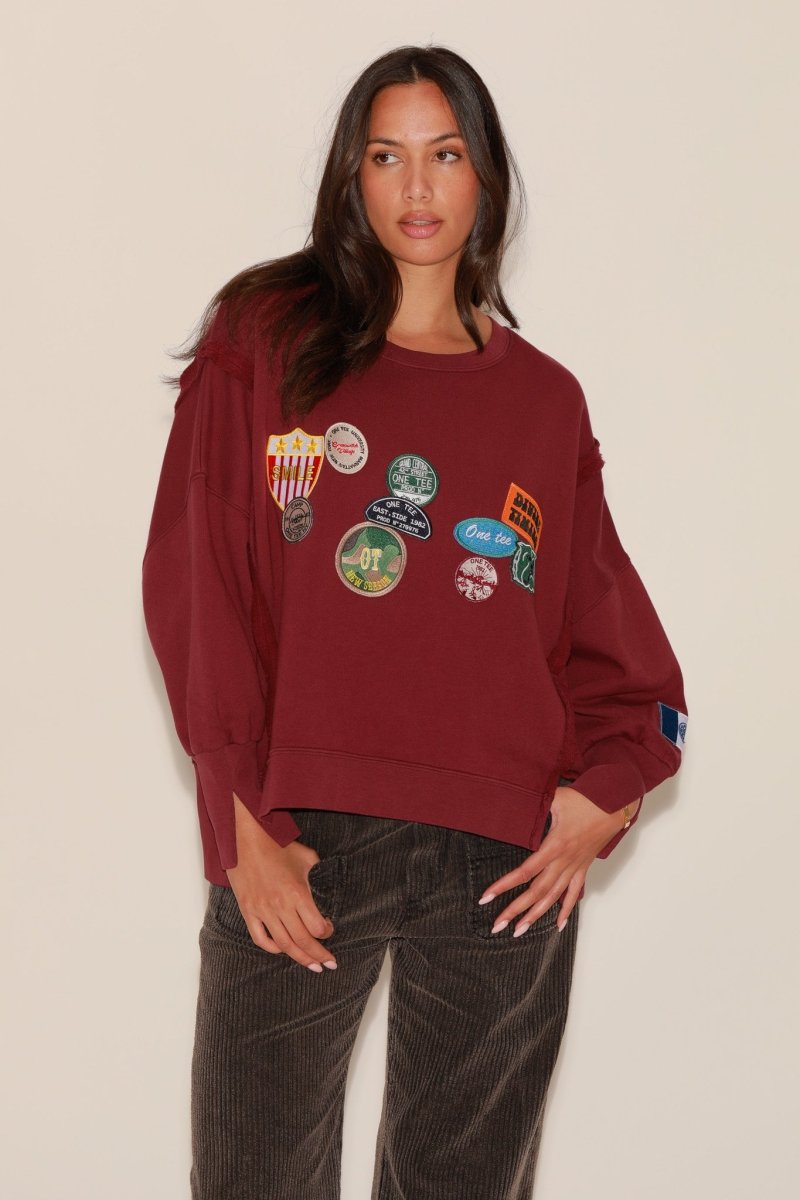 SWEAT OLYMPE BURGUNDY S/M - ONE TEE
