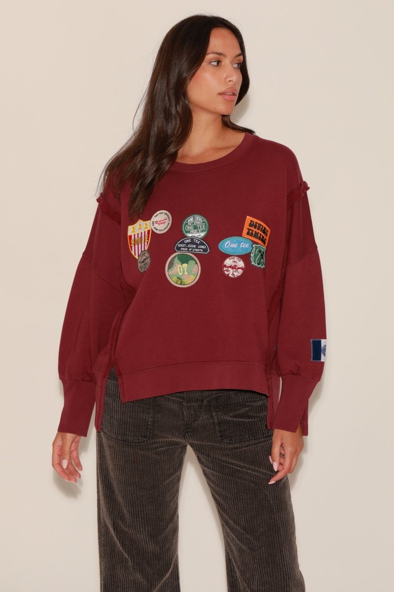 SWEAT OLYMPE BURGUNDY S/M - ONE TEE