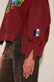 SWEAT OLYMPE BURGUNDY S/M - ONE TEE