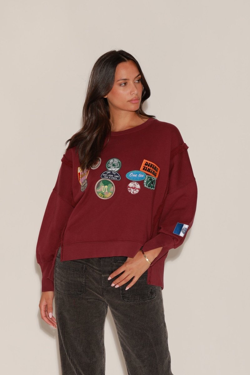 SWEAT OLYMPE BURGUNDY S/M - ONE TEE