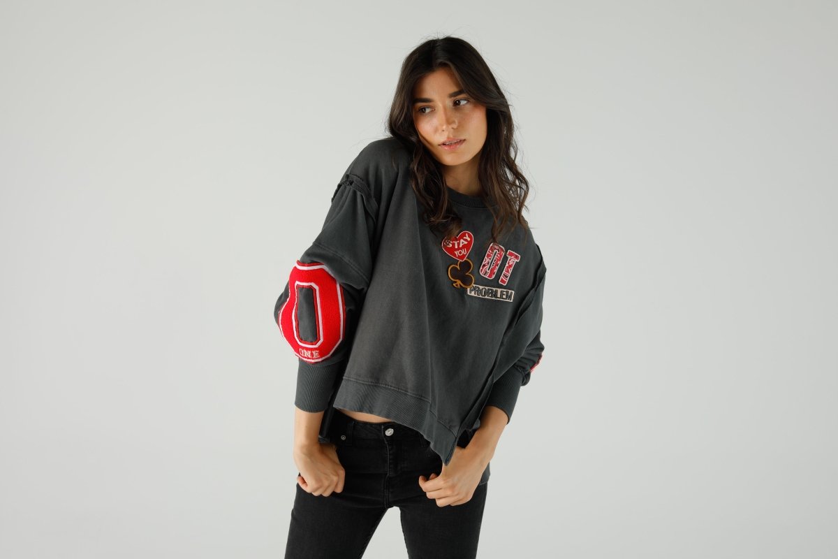 SWEAT OLYMPIA SLATE XS/S SLATE - ONE TEE