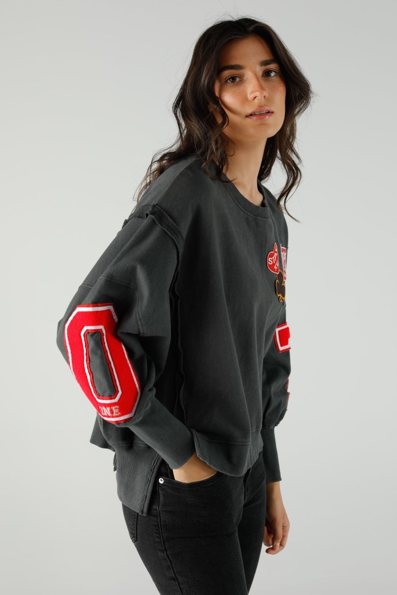 SWEAT OLYMPIA SLATE XS/S SLATE - ONE TEE