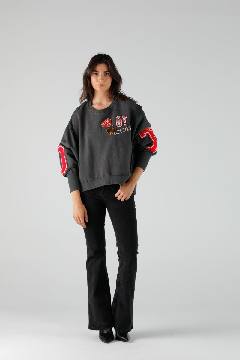 SWEAT OLYMPIA SLATE XS/S SLATE - ONE TEE