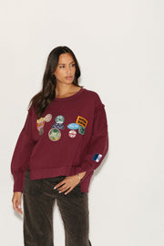 SWEAT ORESTE BURGUNDY S/M - ONE TEE