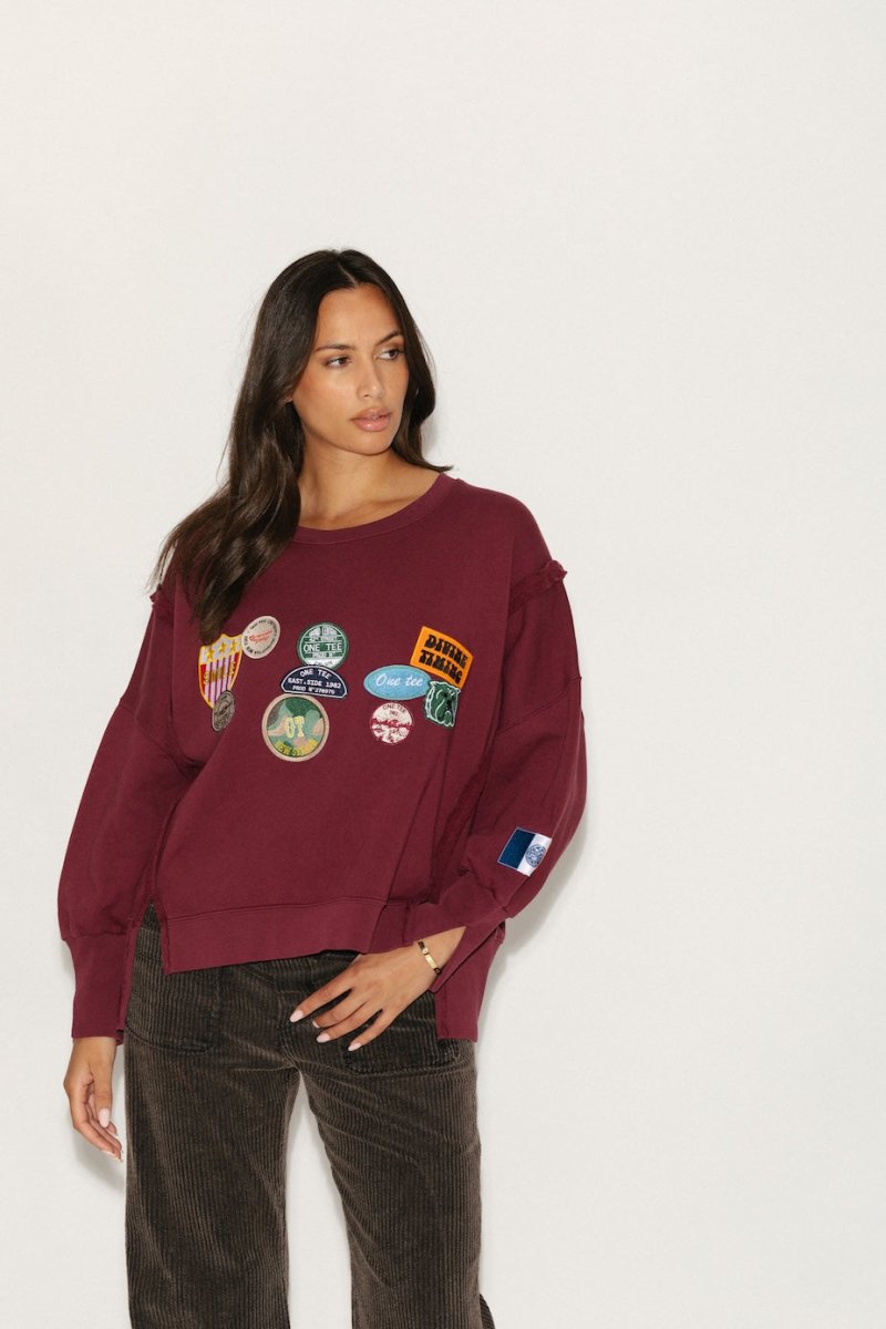 SWEAT ORESTE BURGUNDY S/M - ONE TEE