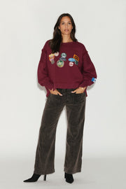 SWEAT ORESTE BURGUNDY S/M - ONE TEE