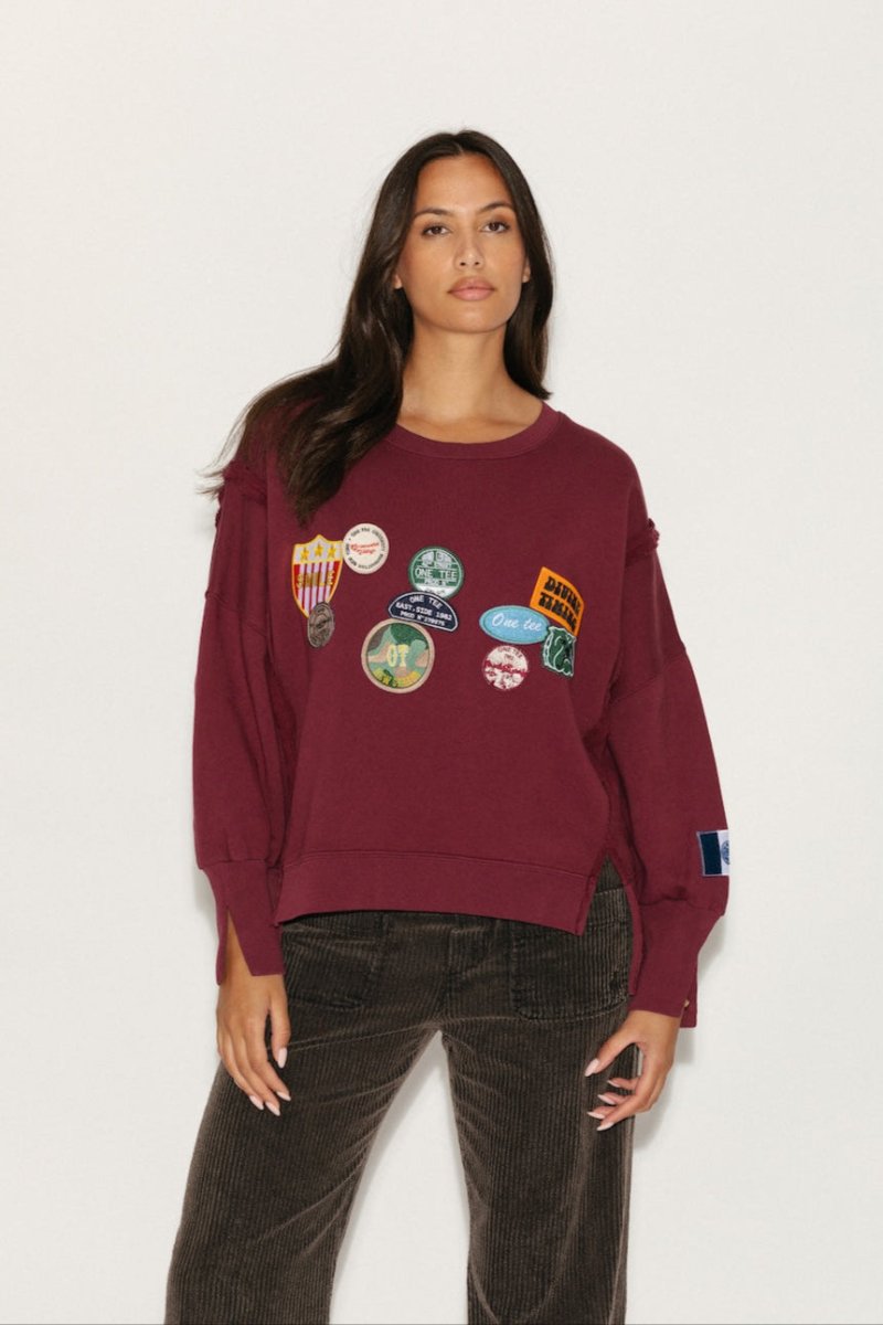 SWEAT ORESTE BURGUNDY S/M - ONE TEE