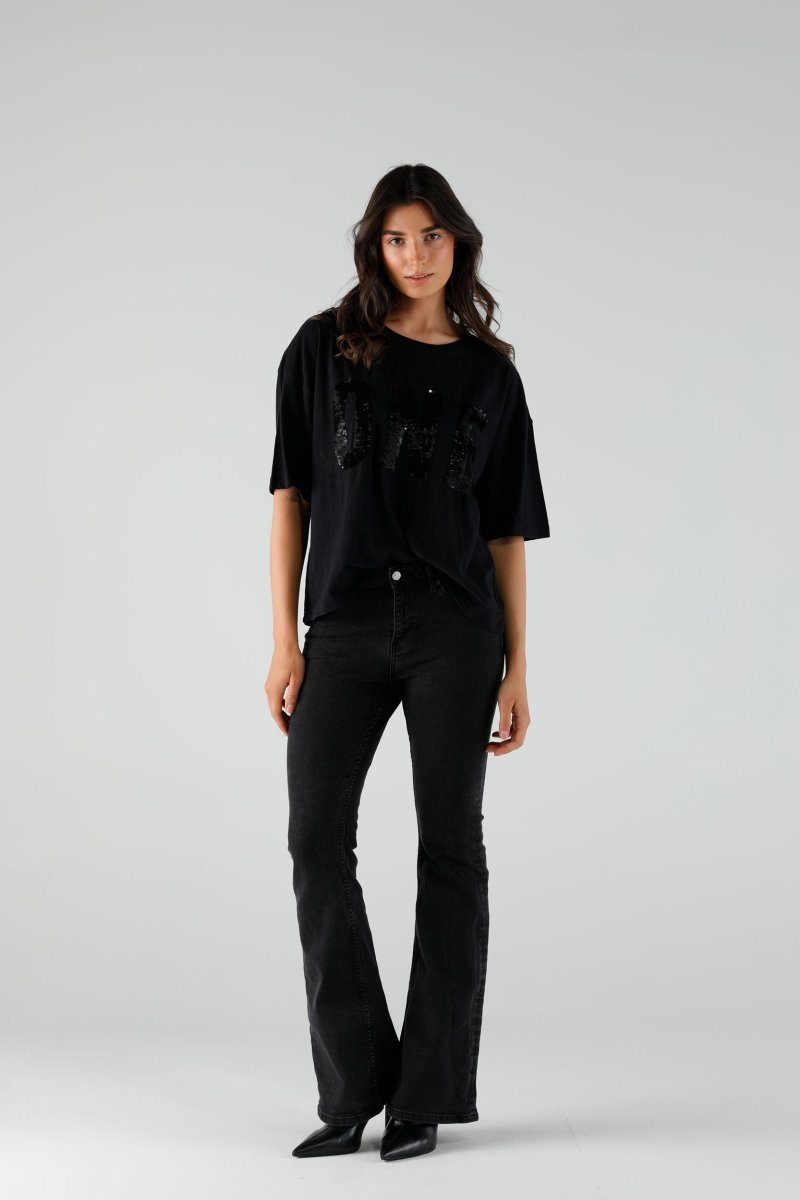 T-SHIRT ALAN BLACK XS BLACK - ONE TEE