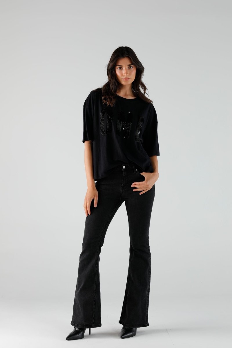 T-SHIRT ALAN BLACK XS BLACK - ONE TEE