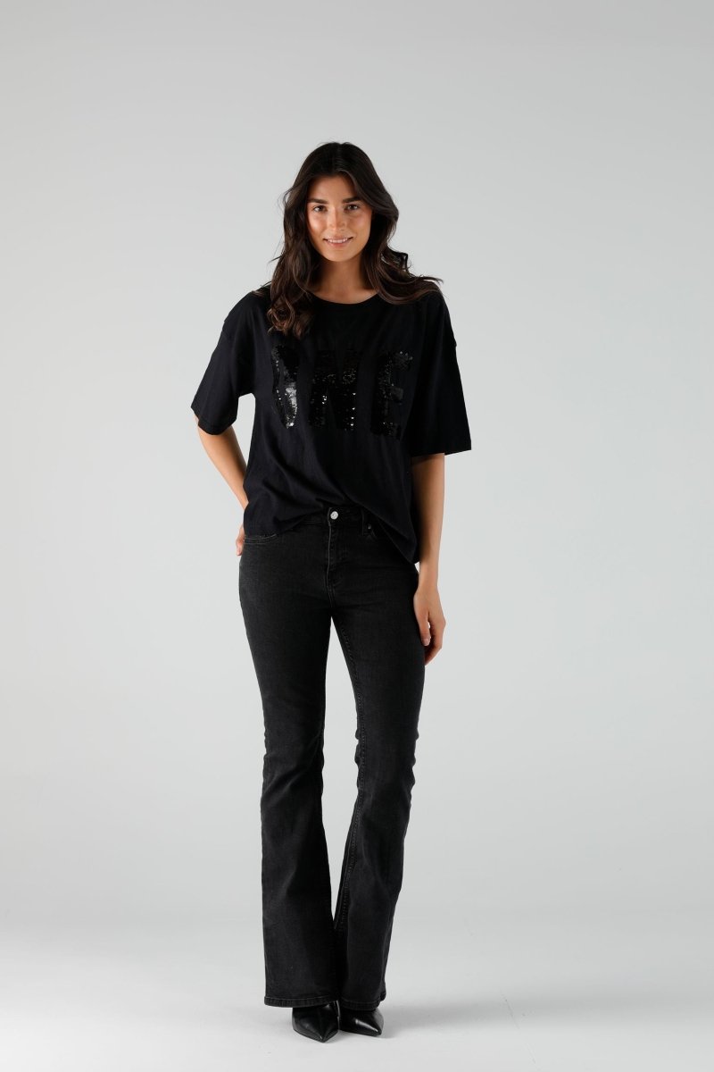 T-SHIRT ALAN BLACK XS BLACK - ONE TEE