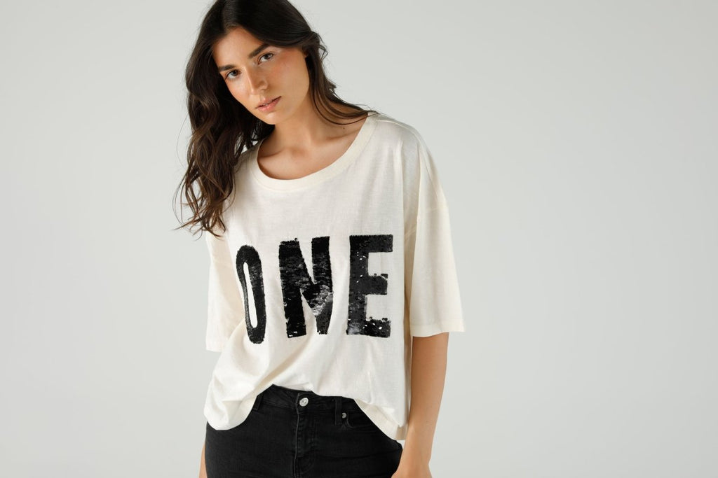T-SHIRT ALAN IVORY XS IVORY - ONE TEE