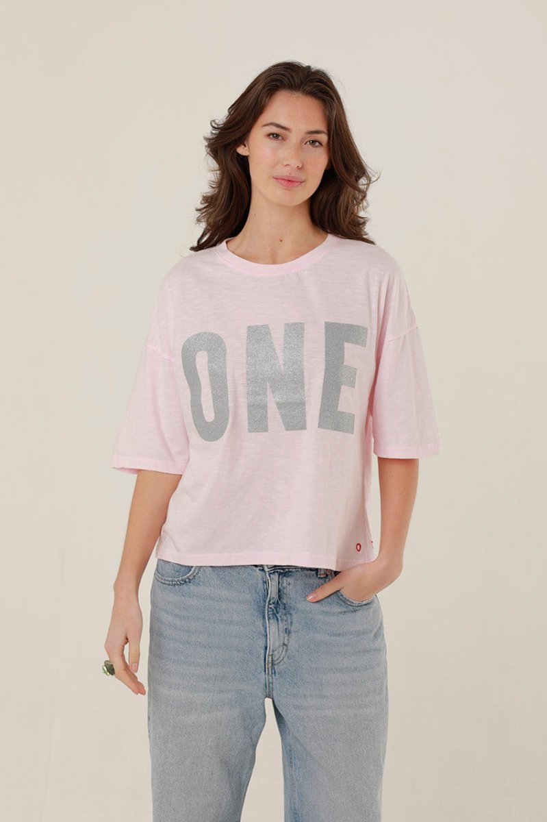 T - SHIRT ALAN LIGHT PINK XS - ONE TEE