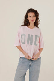 T - SHIRT ALAN LIGHT PINK XS - ONE TEE