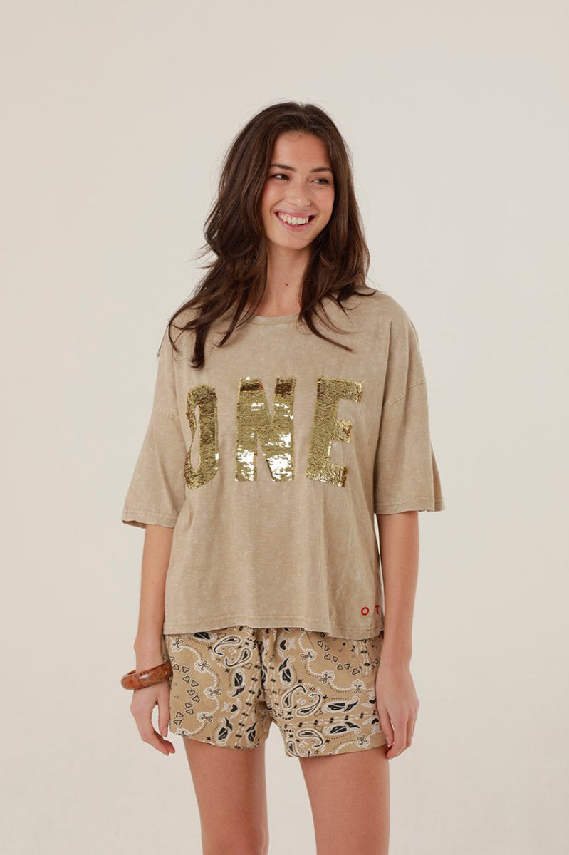 T - SHIRT ALAN SAND XS - ONE TEE