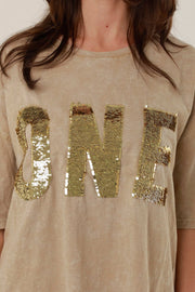 T - SHIRT ALAN SAND XS - ONE TEE