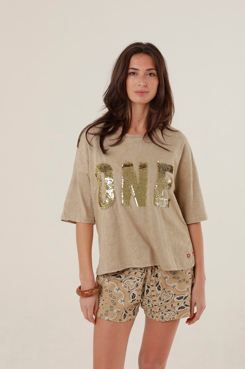 T - SHIRT ALAN SAND XS - ONE TEE