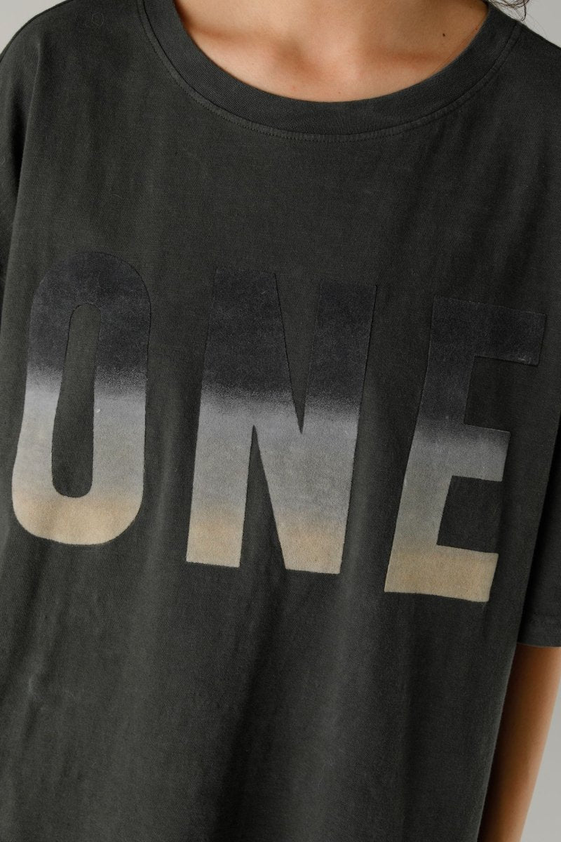 T-SHIRT ALAN VELVET SLATE XS SLATE - ONE TEE