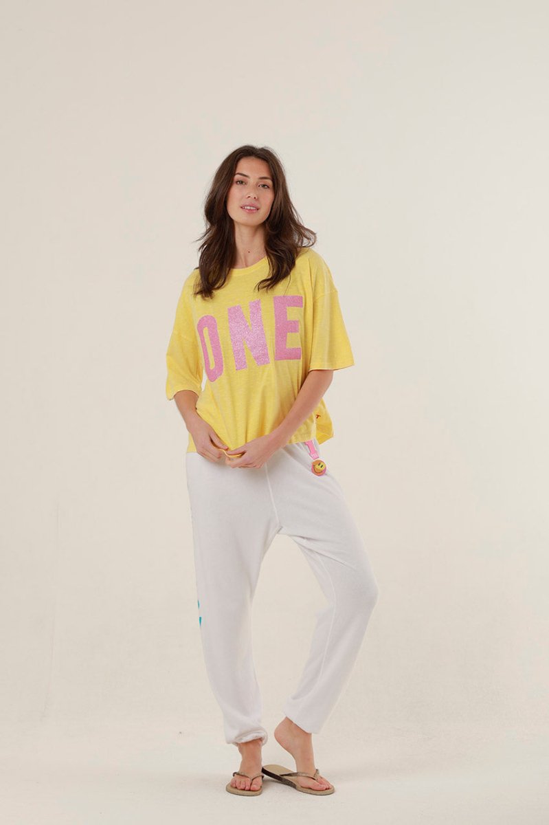 T - SHIRT ALAN YELLOW XS - ONE TEE