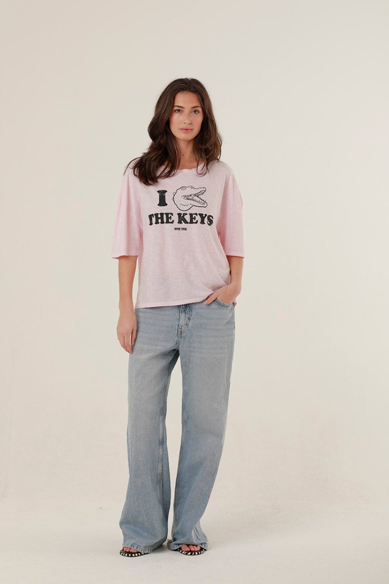 T - SHIRT AMBER LIGHT PINK XS - ONE TEE