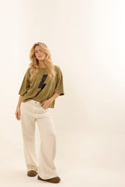 T - SHIRT ANGIE CARBONE / SEQUIN ARGENT XS - ONE TEE