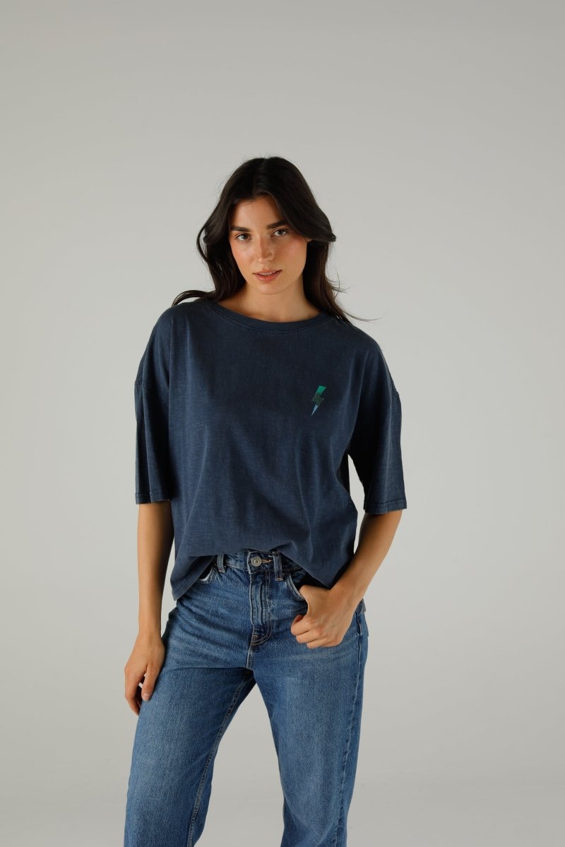 T-SHIRT ANGIE INDIGO XS INDIGO - ONE TEE