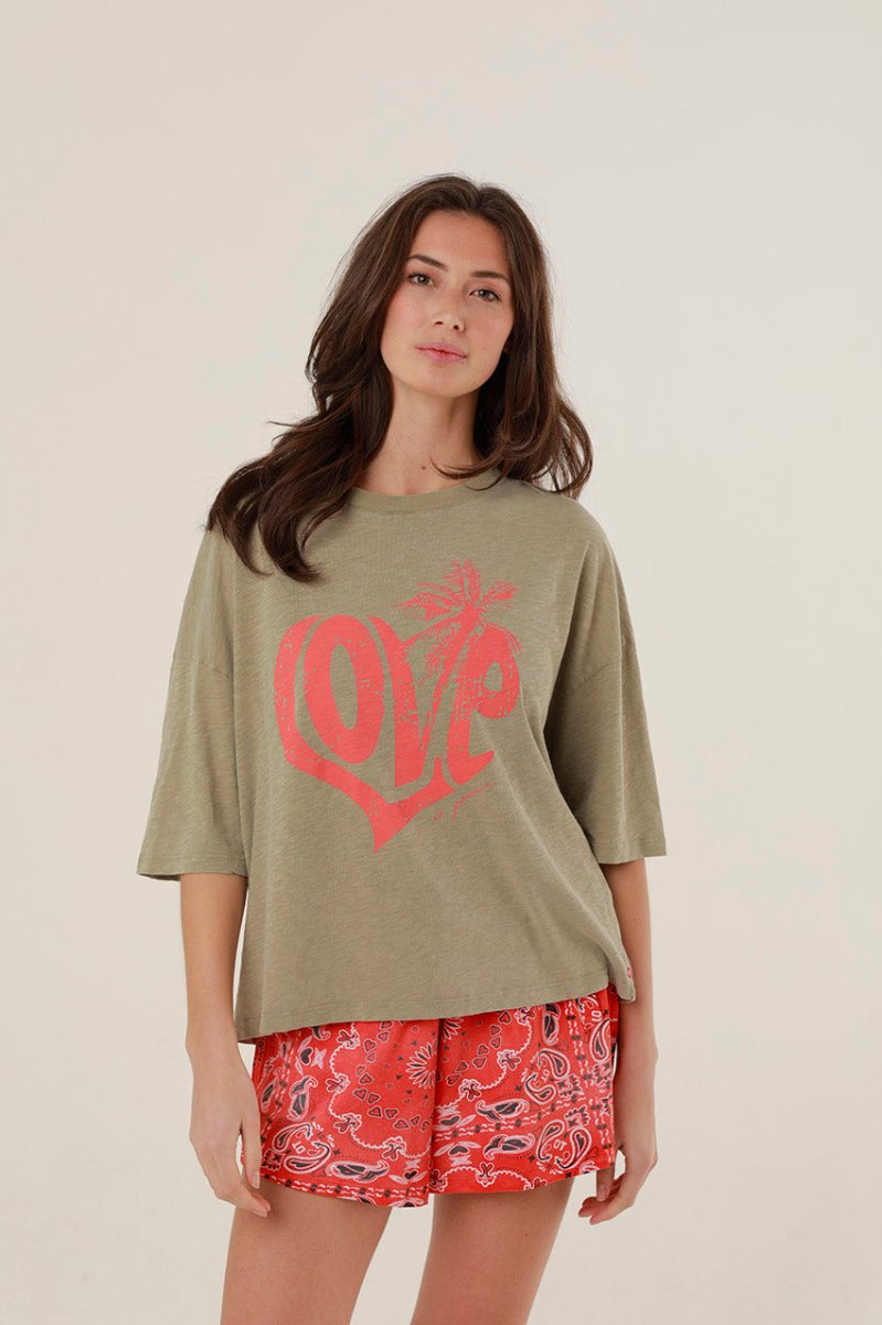 T - SHIRT ANNA KAKI XS - ONE TEE