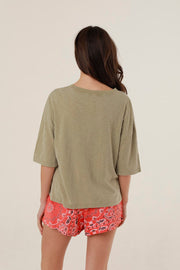 T - SHIRT ANNA KAKI XS - ONE TEE