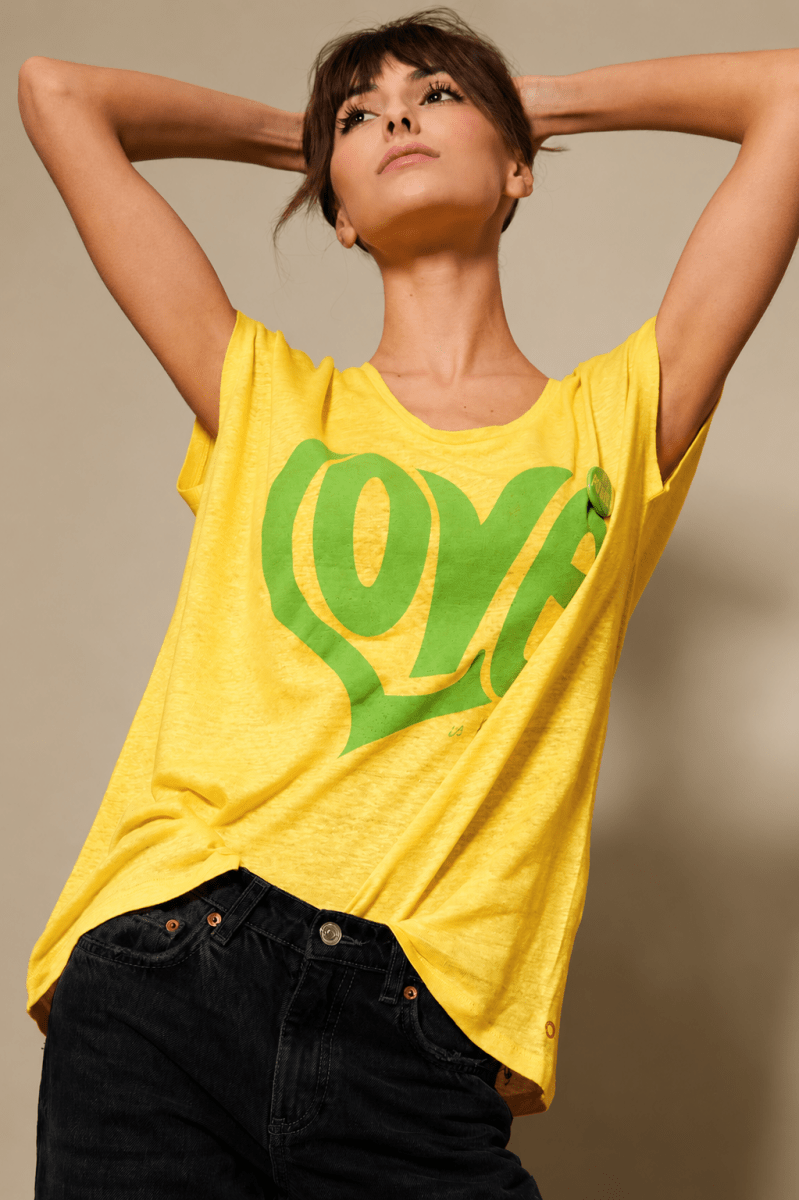 T-SHIRT ANNA LIN JAUNE XS - ONE TEE