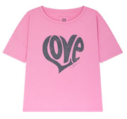 T - SHIRT ANNA PINK PRINT CARBONE XS - ONE TEE