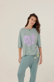 T - SHIRT ANNA STONE BLUE XS - ONE TEE