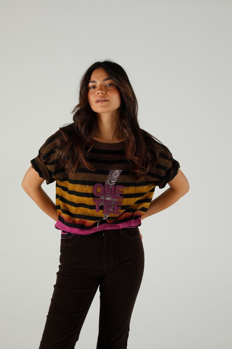 T-SHIRT AVA COCOA XS COCOA - ONE TEE