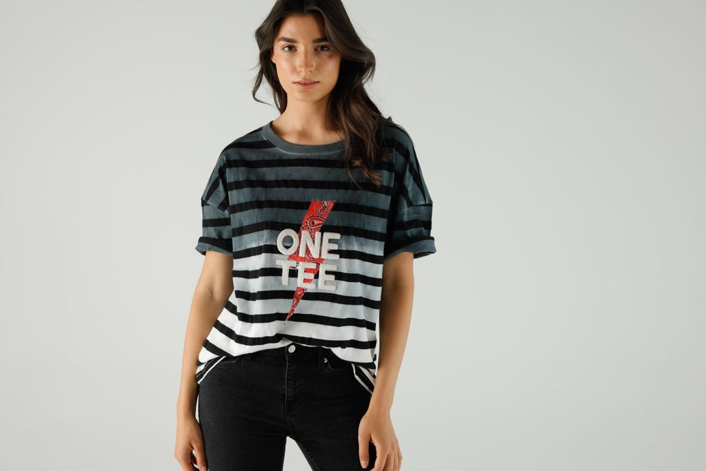 T-SHIRT AVA SLATE XS SLATE - ONE TEE