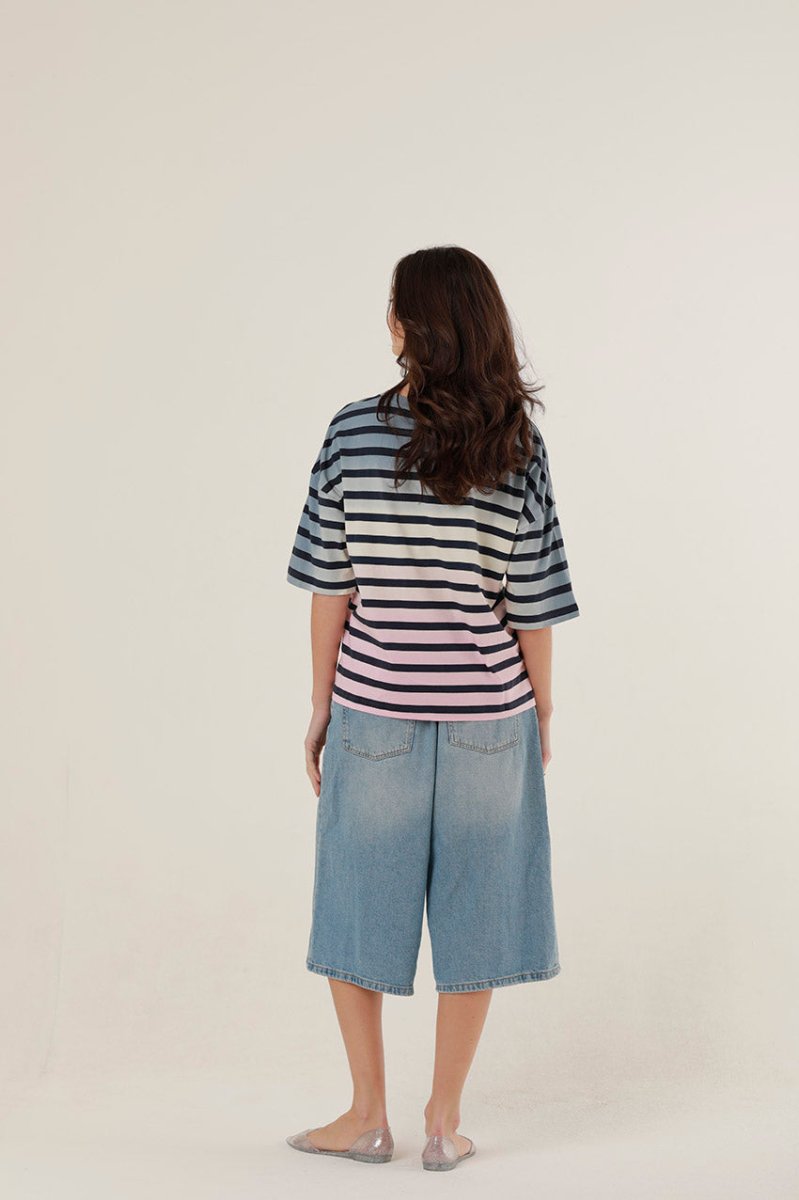 T - SHIRT AVA STONE BLUE XS - ONE TEE