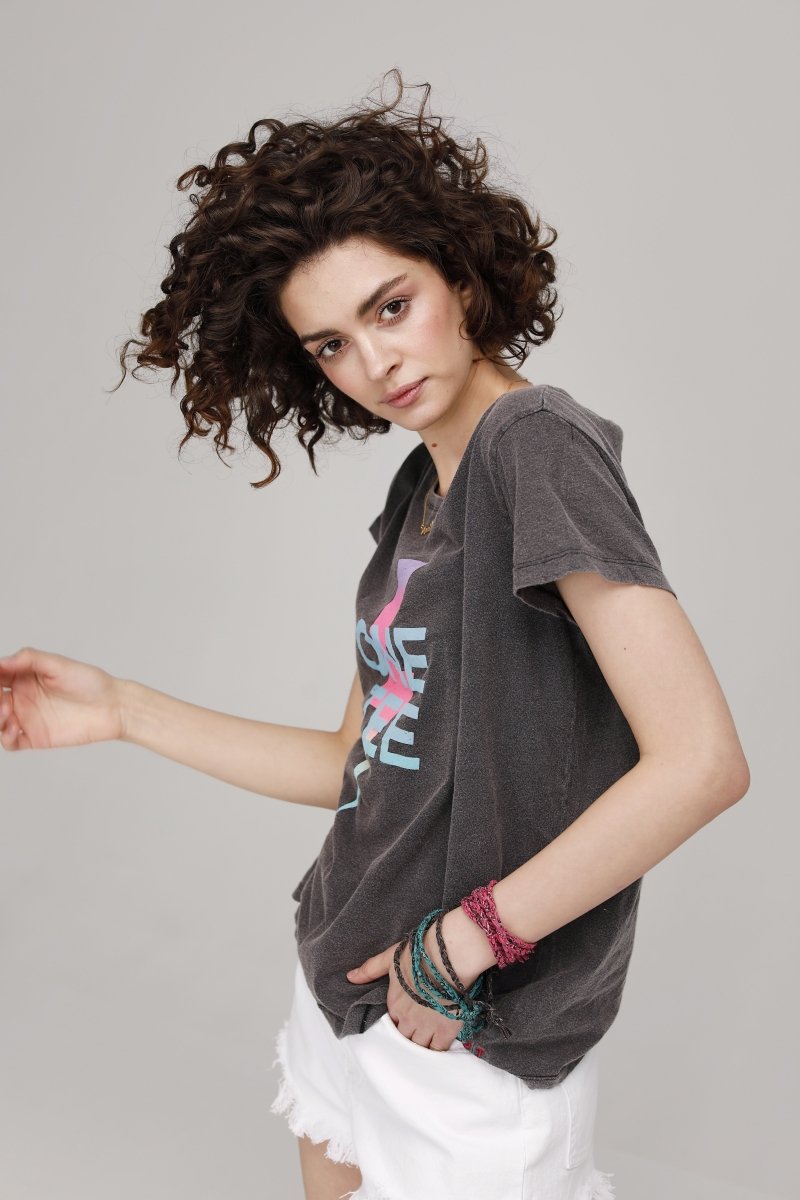 T - SHIRT AVA TIE CARBONE XS - ONE TEE