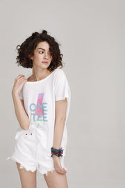 T - SHIRT AVA TIE CARBONE XS - ONE TEE