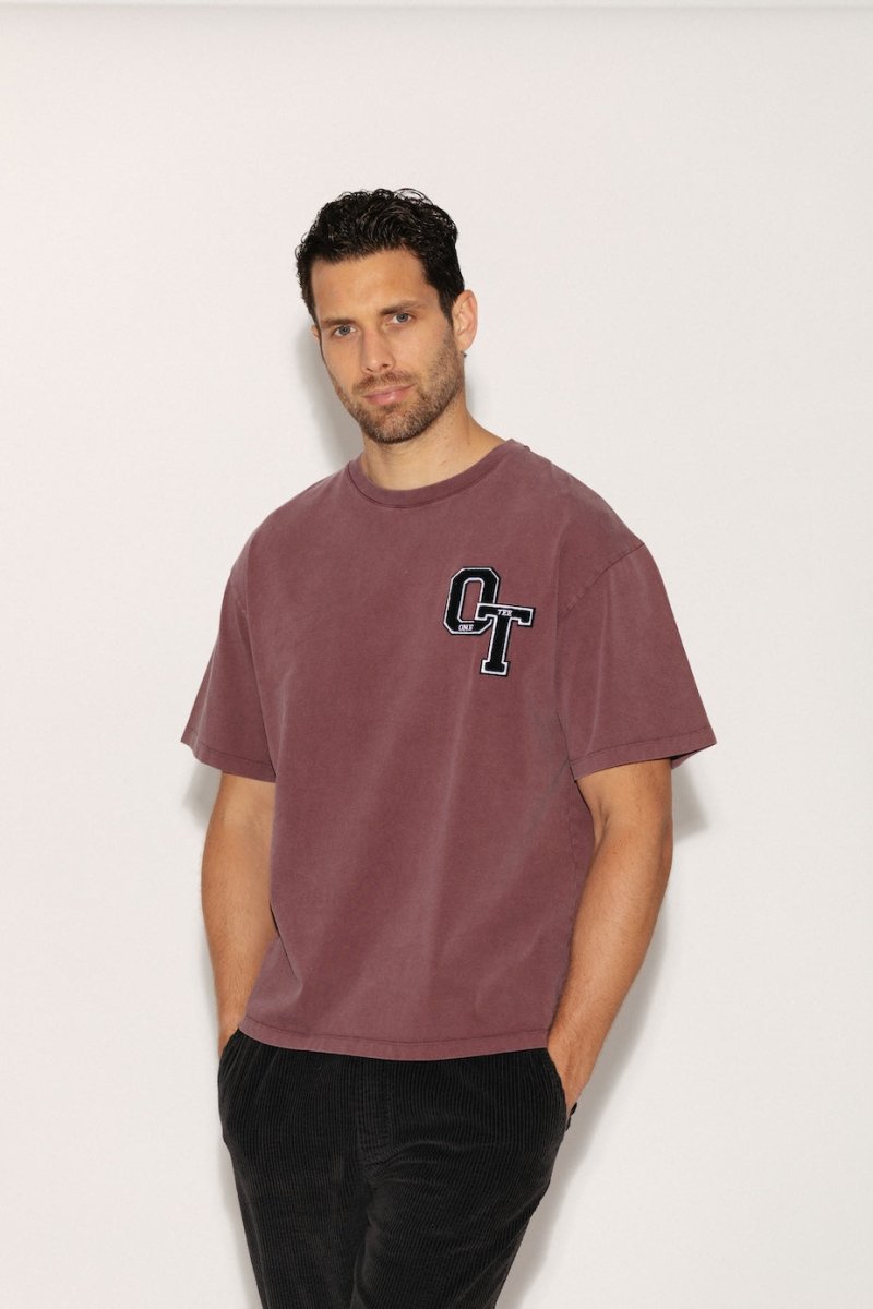 T - SHIRT BIG BURGUNDY XS - ONE TEE