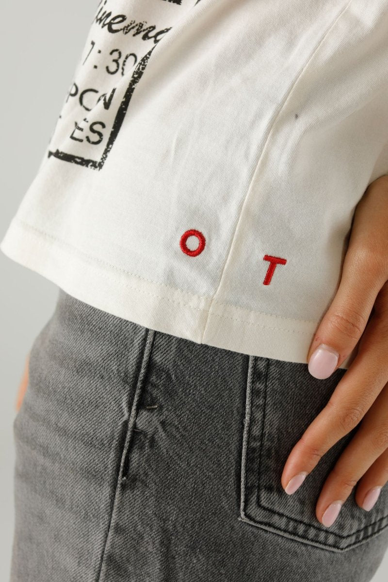 T-SHIRT BRITT IVORY XS WHITE - ONE TEE