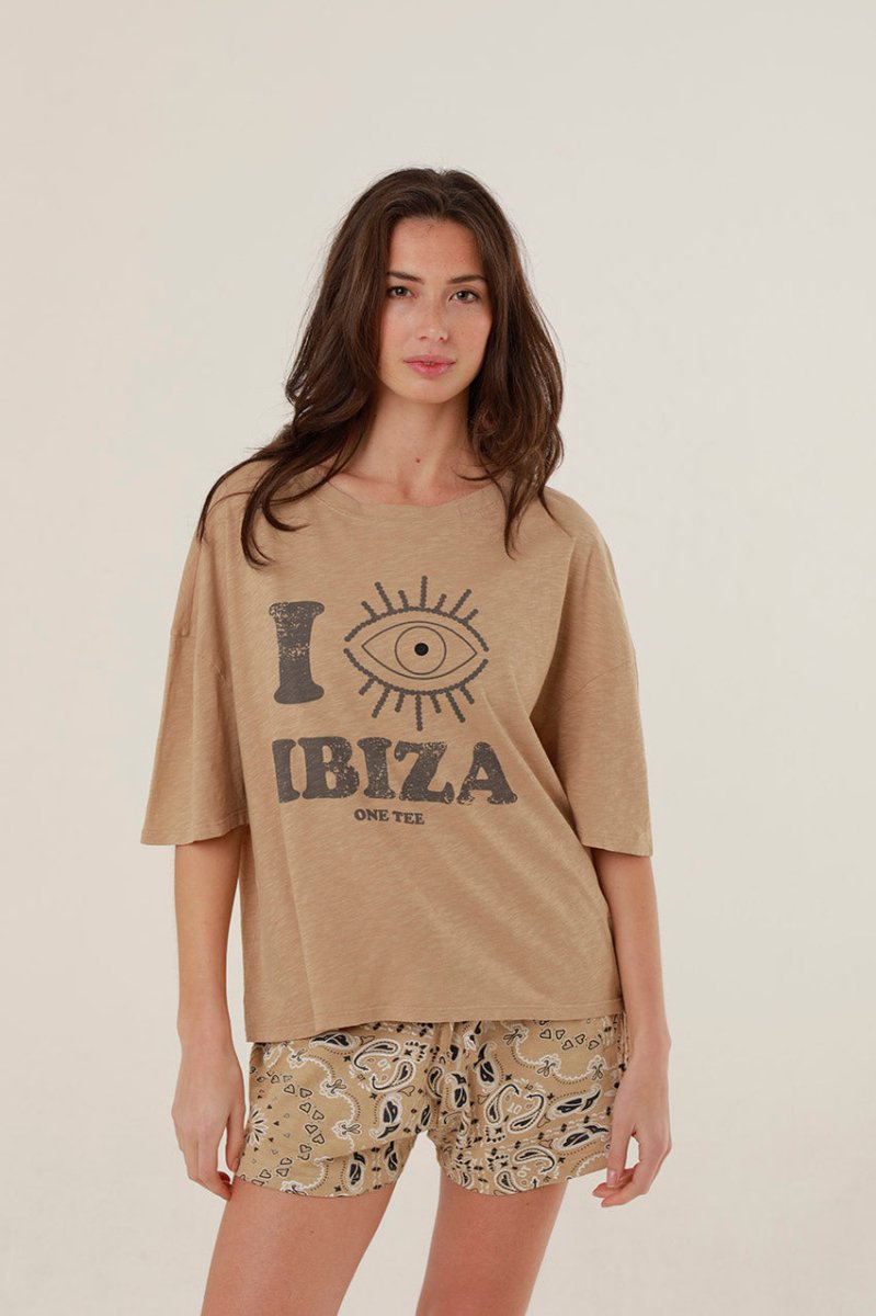 T - SHIRT CLARA SAND XS - ONE TEE