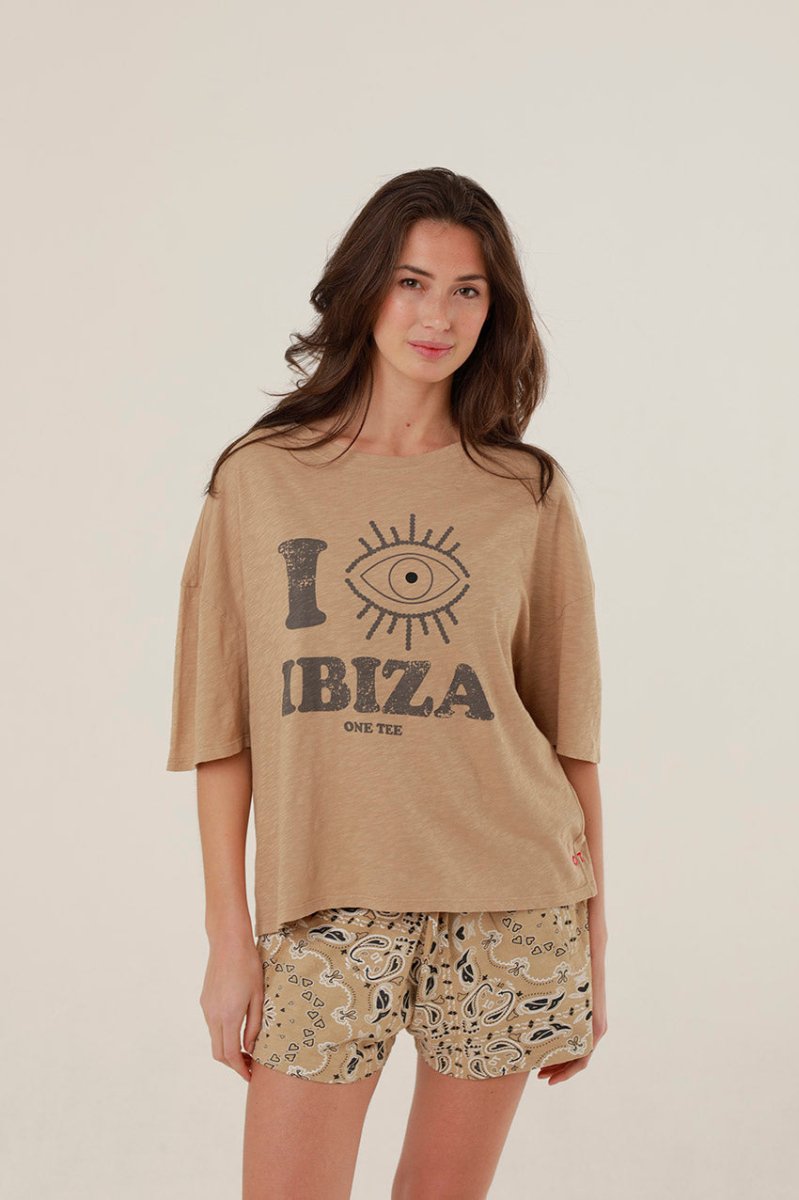 T - SHIRT CLARA SAND XS - ONE TEE