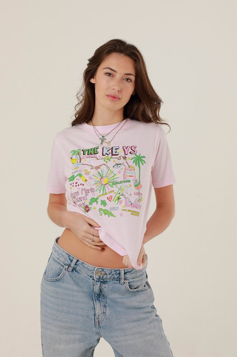 T - SHIRT FLORIDA LIGHT PINK XS - ONE TEE