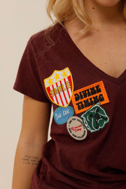 T - SHIRT GABY BURGUNDY XS - ONE TEE
