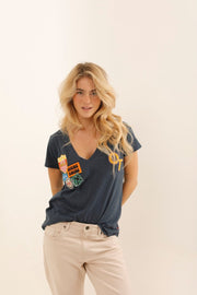 T - SHIRT GABY NAVY XS - ONE TEE