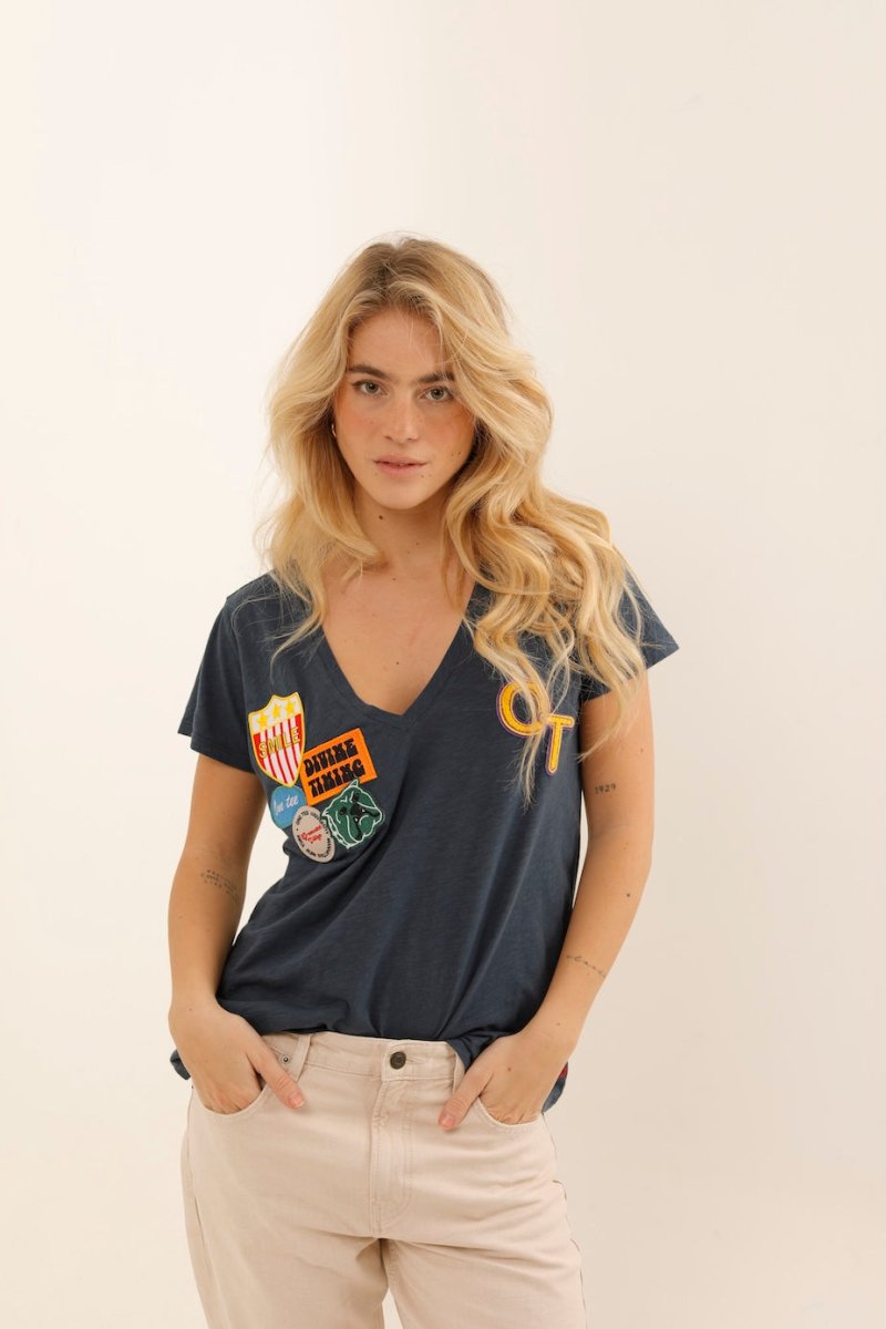 T - SHIRT GABY NAVY XS - ONE TEE
