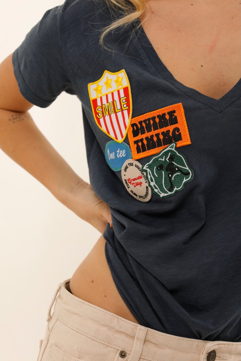 T - SHIRT GABY NAVY XS - ONE TEE