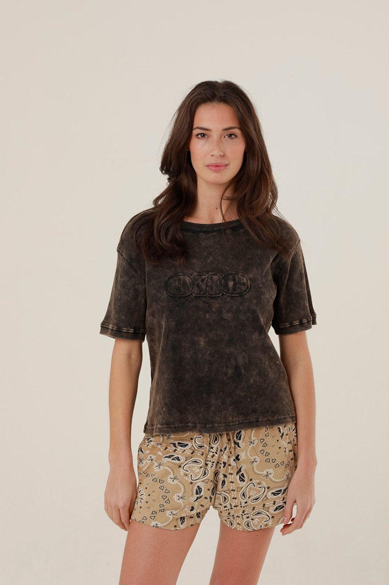 T - SHIRT HARPER CARBONE XS - ONE TEE