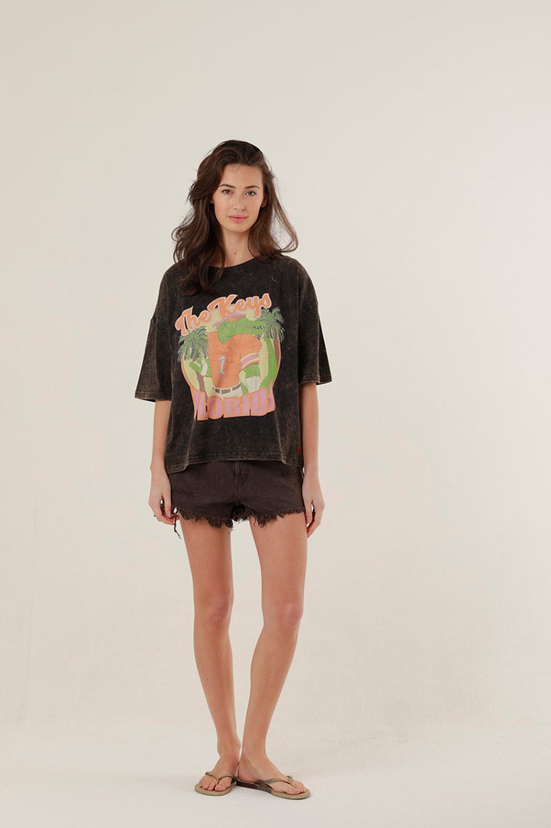 T - SHIRT HAYLIE CARBONE XS - ONE TEE