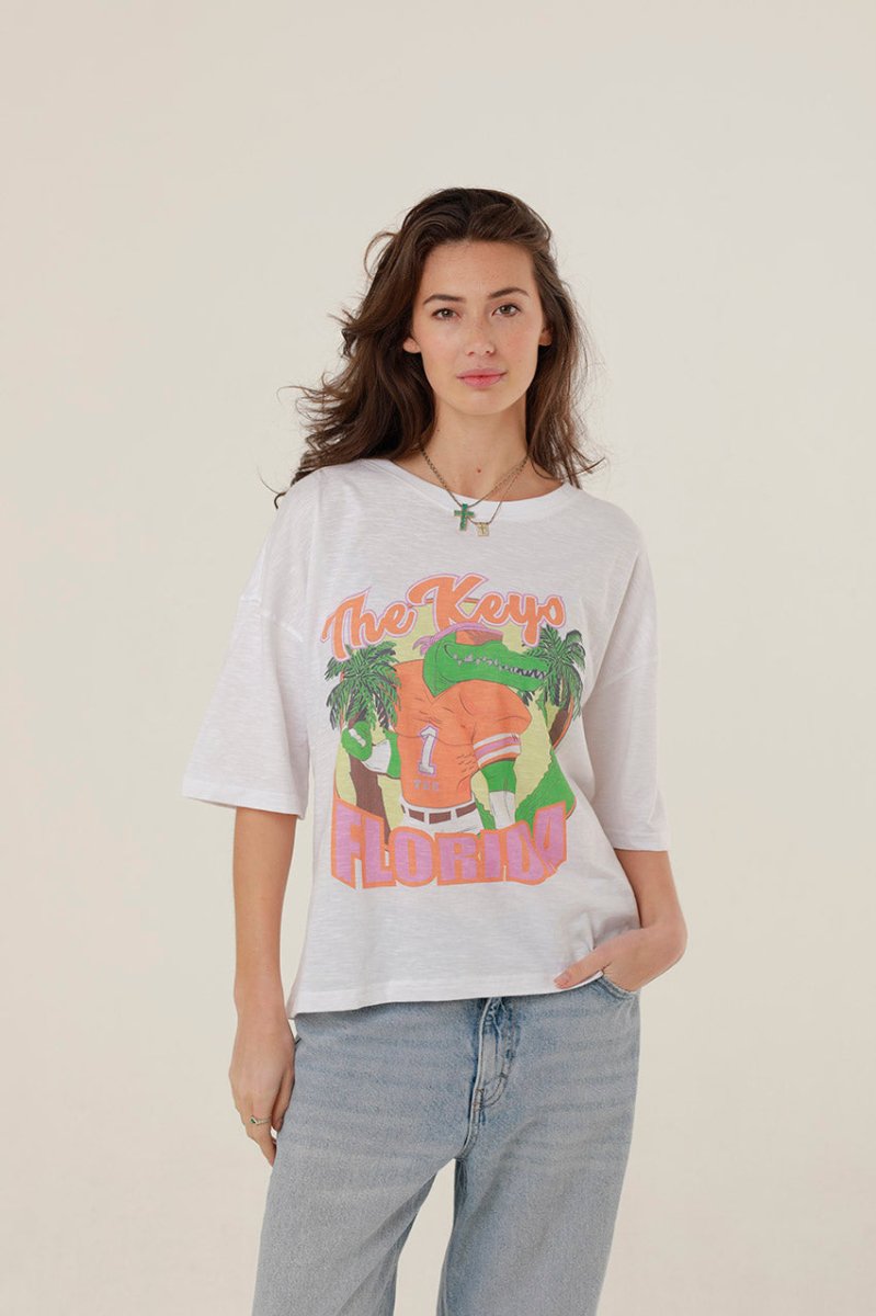 T - SHIRT HAYLIE WHITE XS - ONE TEE